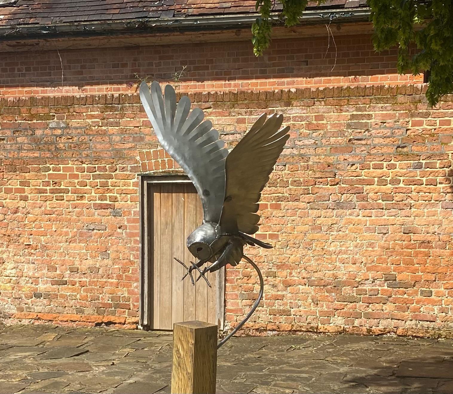 Owl — In Flight — metal sculpture by Bunyan & Breeze
