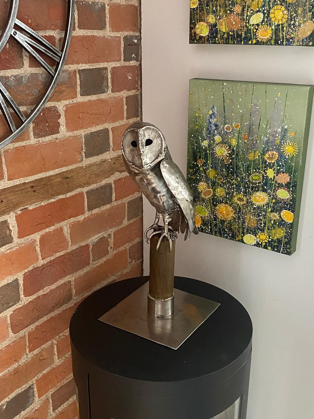 Barn Owl — metal sculpture by Bunyan & Breeze