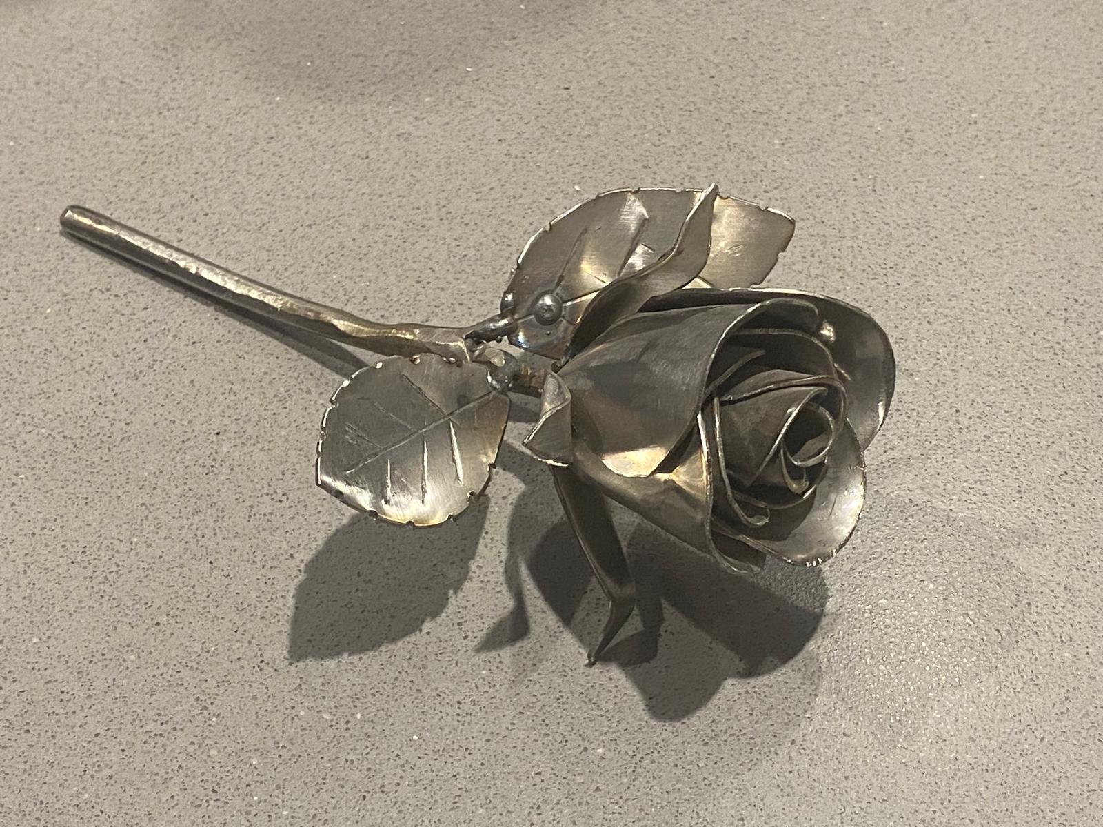 Steel Rose — metal sculpture by Bunyan & Breeze
